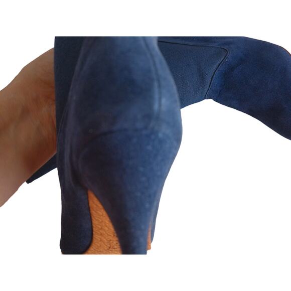 Vintage Candies Denim Twist Navy Indigo Boots Size 6.5 Box READ - Picture 16 of 16